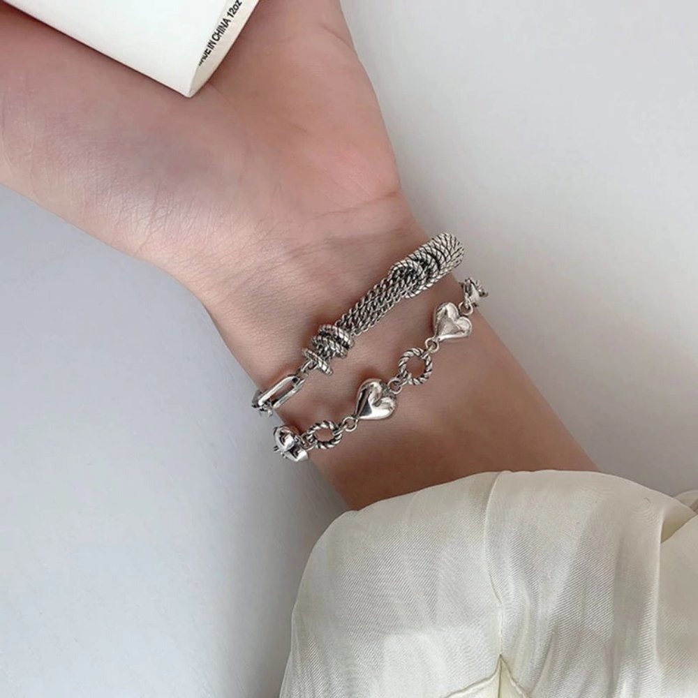 *NEW 925 Sterling Silver Vintage Link Bracelet B - Picture 5 of 7